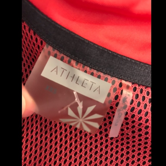 ATHLETA Running Vest Jacket Reflective Gray Orange Breathable Paisley Scroll - Picture 8 of 10